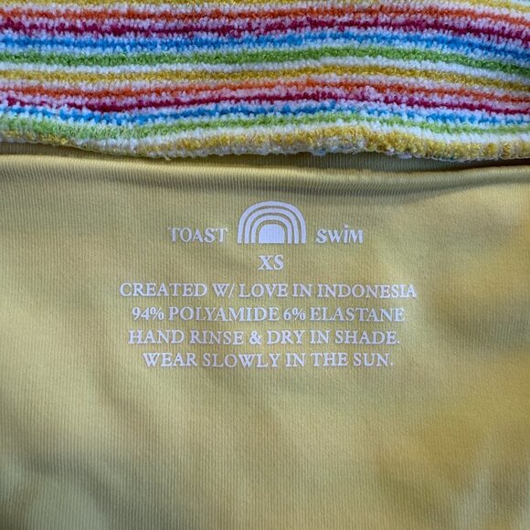 Free People Toast Banded Waist Bottom Rainbow Rib Size XS - Picture 4 of 6